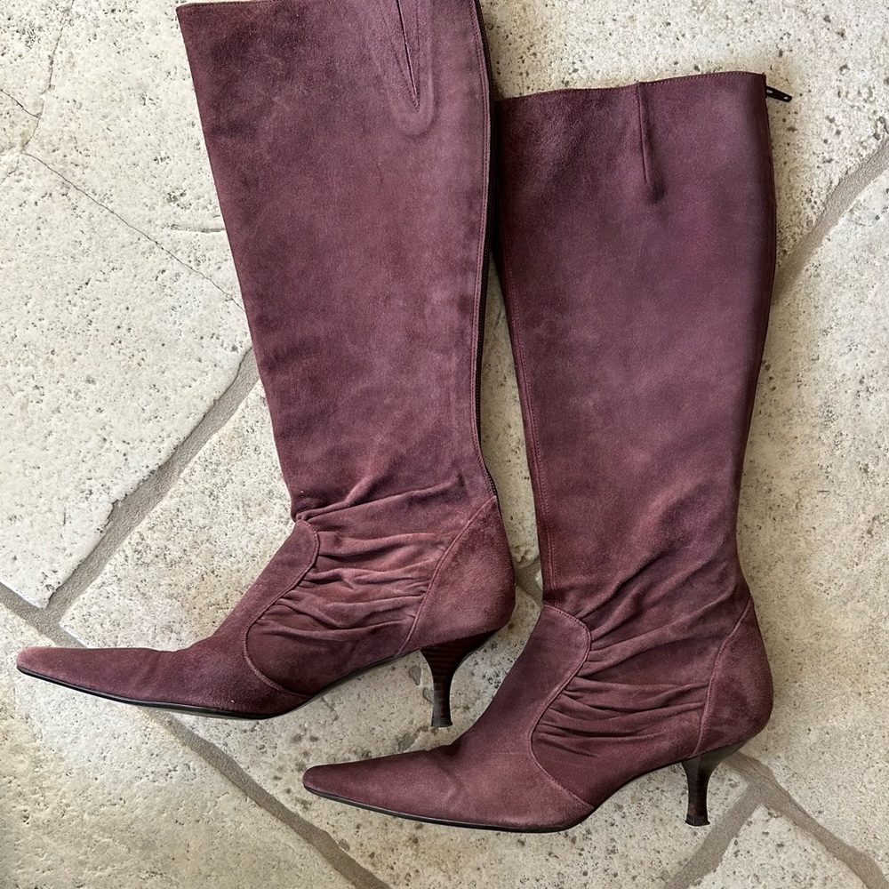 Jigsaw mauve suede boots size 39 - EUC!